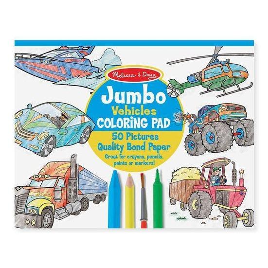 Melissa & Doug Jumbo Coloring Pad Vehicles - Tadpole