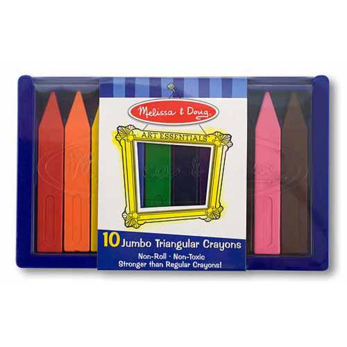 Melissa & Doug Jumbo Triangular Crayons 10 pc - Tadpole