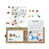 Melissa & Doug Natural Play: Play, Draw, Create Reusable Drawing & Magnet Kit - Farm - Tadpole