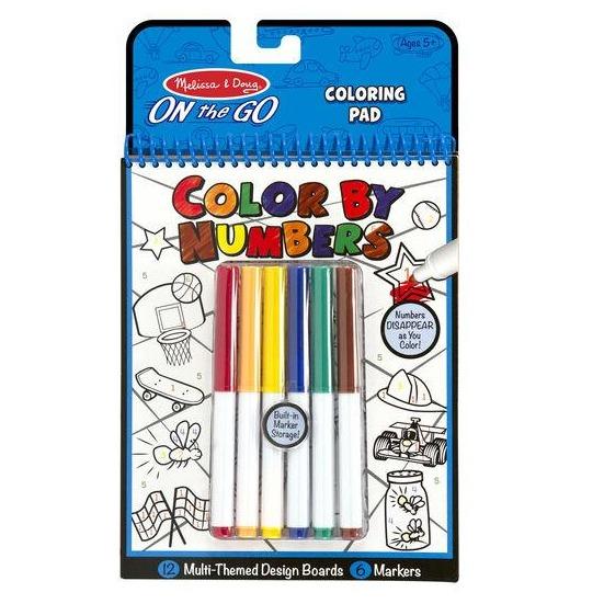 Melissa & Doug On the Go Color by Number Kids' Design Boards with 6 Markers - Tadpole