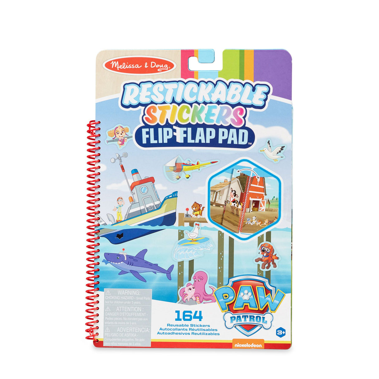Melissa & Doug Paw Patrol Restickable Flip Flap Pad- Adventure Bay - Tadpole