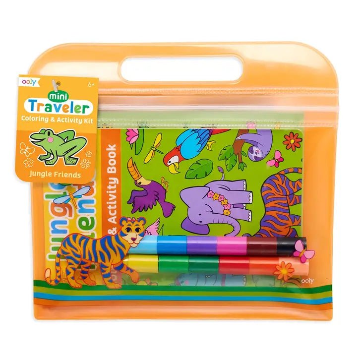 Mini Traveler Coloring & Activity Kit - Jungle Friends - Tadpole