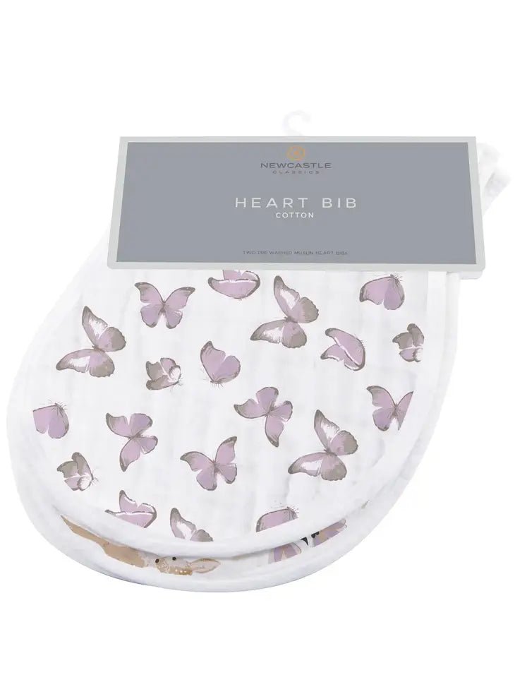 Mountain Meadow Cotton Heart Bibs - Tadpole