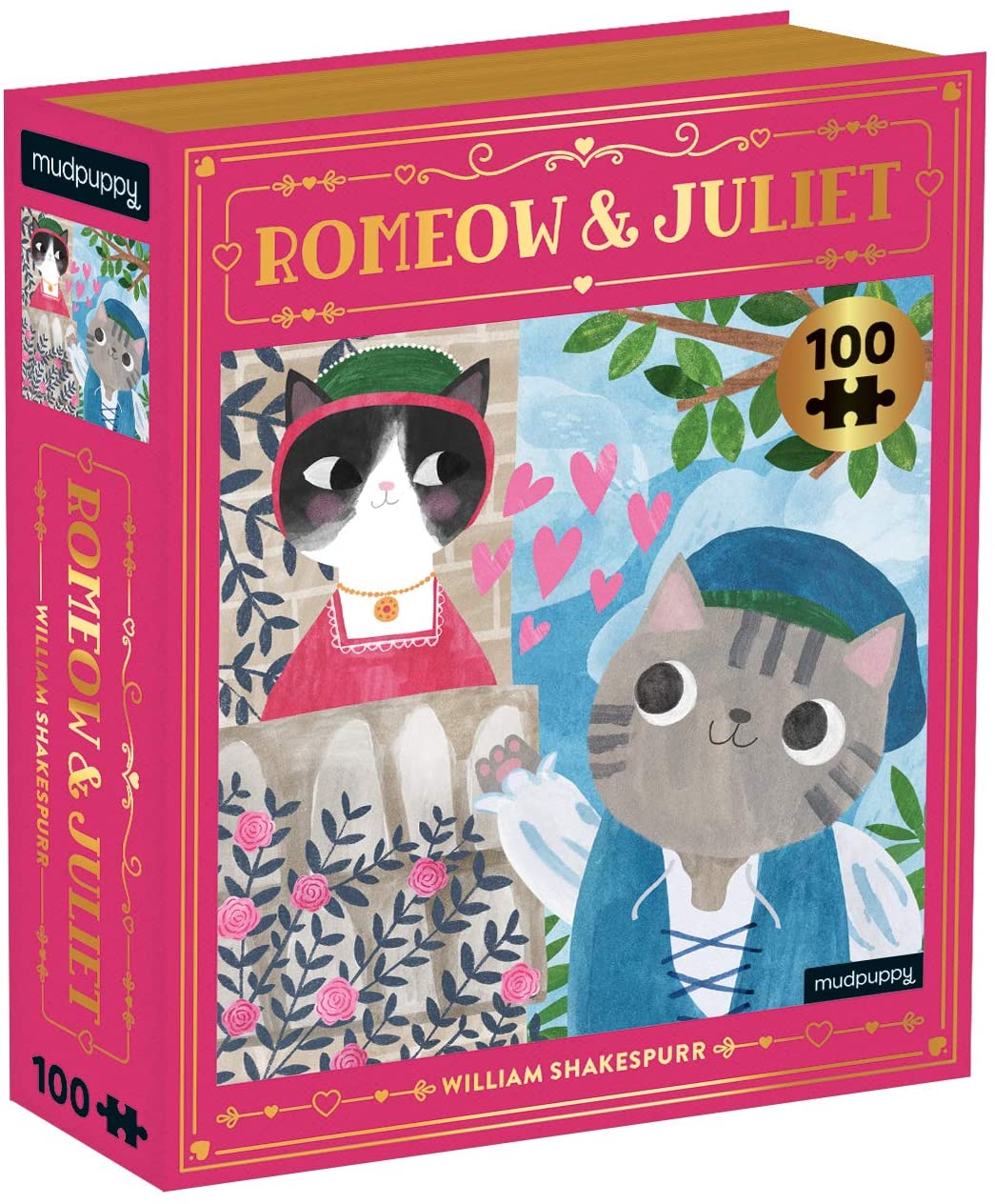 Mudpuppy Bookish Cat Puzzle - Tadpole