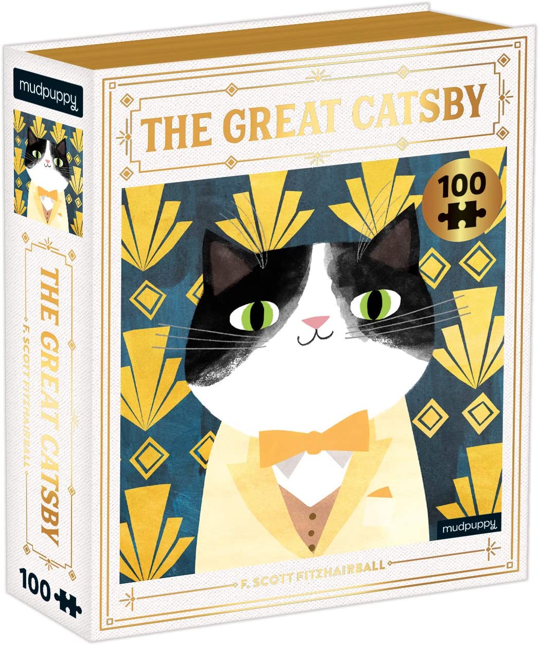 Mudpuppy Bookish Cat Puzzle - Tadpole