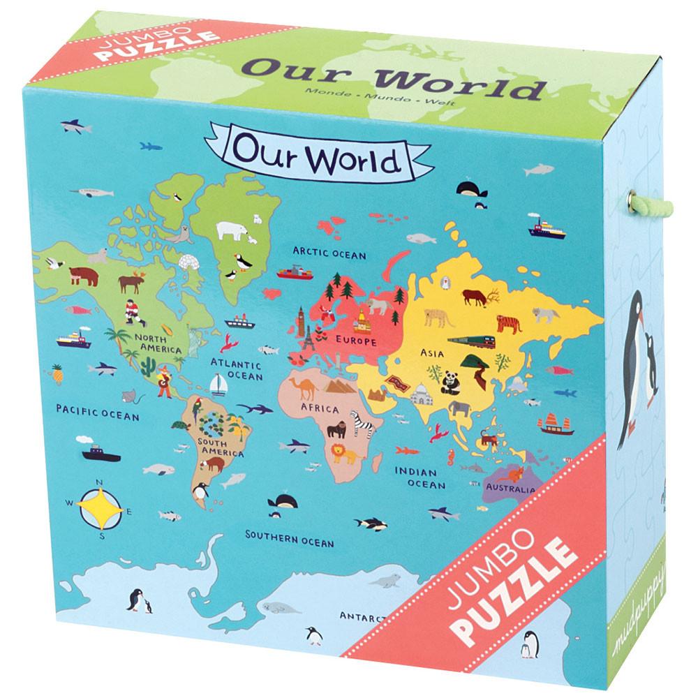 Mudpuppy Jumbo Puzzle Our World