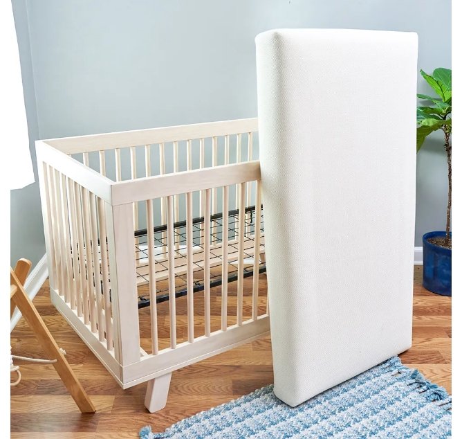 Naturepedic Lightweight Organic Breathable Baby Crib Mattress (2-Stage) - Tadpole