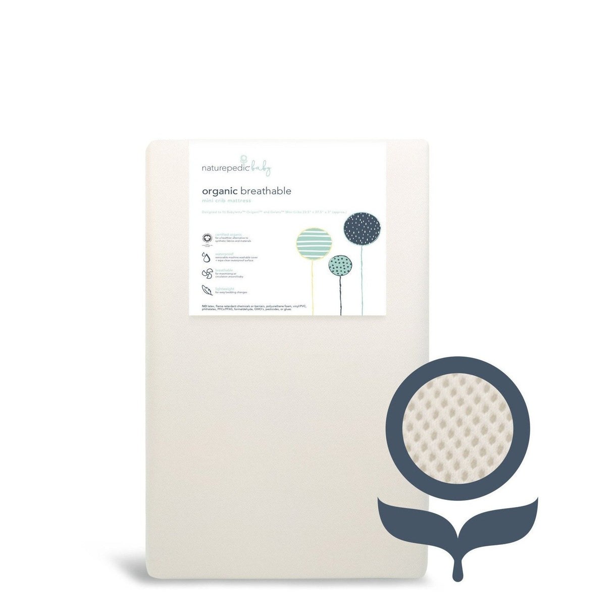 Naturepedic Mini Crib Mattress - Tadpole