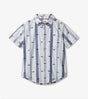 Nautical Whales Short Sleeve Button Down Shirt - Tadpole
