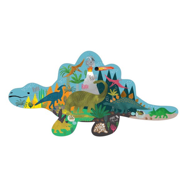 NEW! Floss & Rock Dino 20pc "Dinosaur" Shaped Jigsaw with Shaped Box - Tadpole