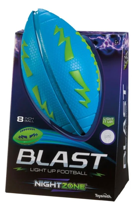 Nightzone 8" Blast Light Up Football, Asst Colors - Tadpole
