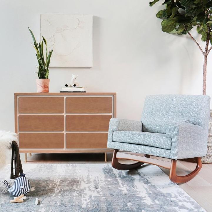 Novella 6-Drawer Double Dresser- Stained Ash / Ivory - Tadpole