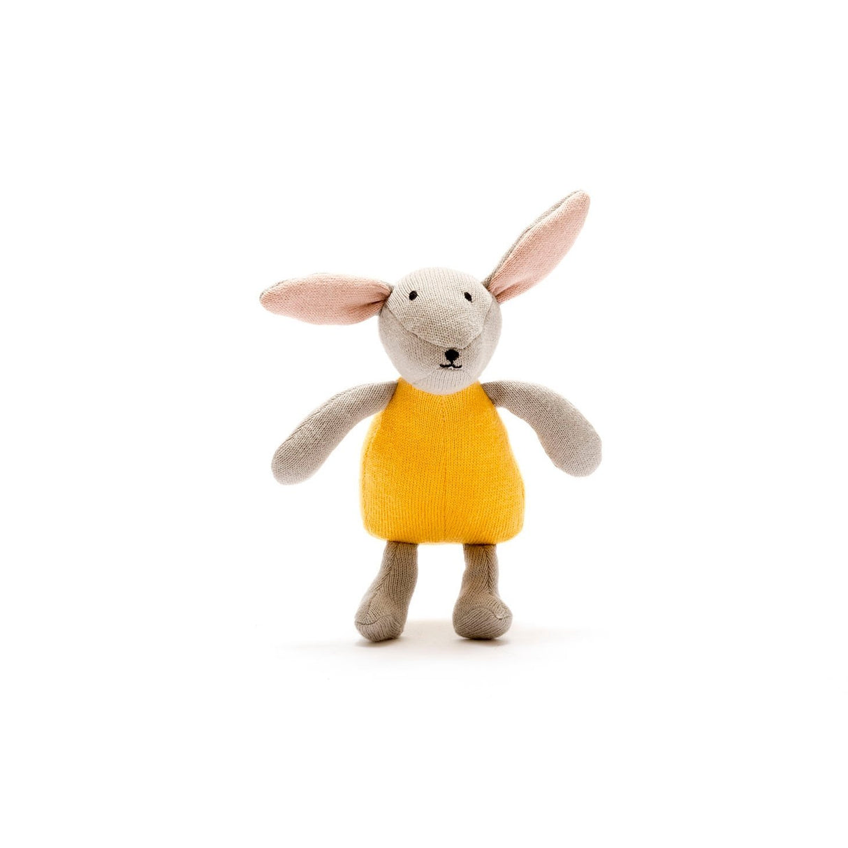 Organic Cotton Bunny Soft Toy in Mustard - Tadpole