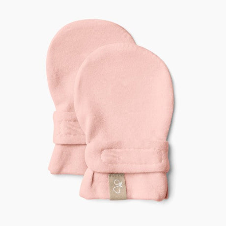 Organic Cotton stay on mitts ( Preemie) -Rose - Tadpole