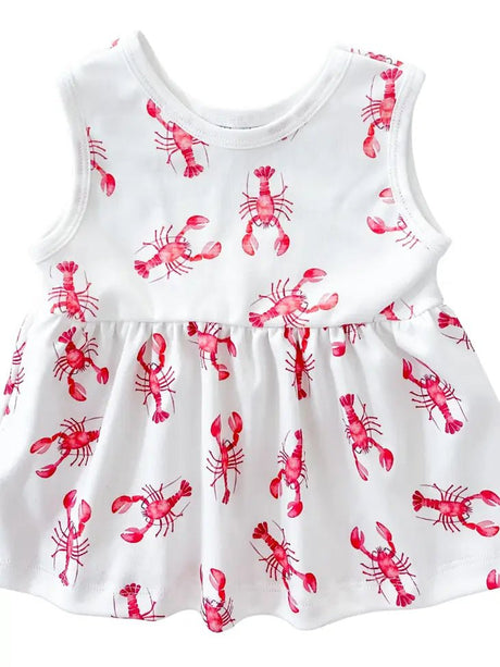 Organic Tank Dress - lobsters - Tadpole