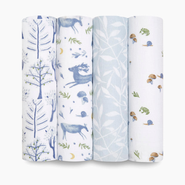 Aden + Anais Organic Muslin Swaddle - 4pk