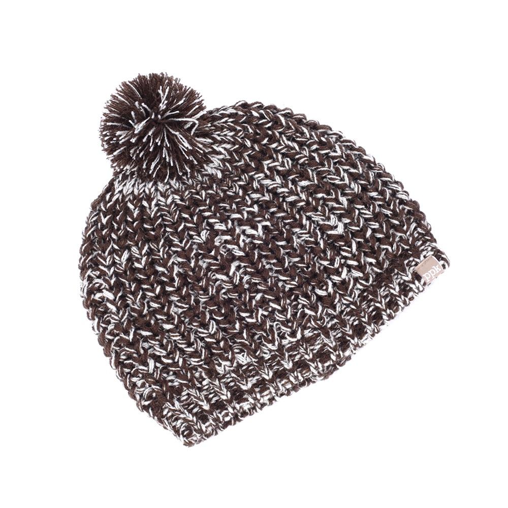 Peppercorn Kids Chunky Pom Pom Beanie Brown - Tadpole