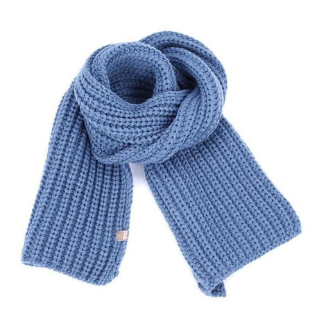 Peppercorn Kids Chunky Rib Scarf Blue - Tadpole