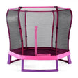 Pink and Purple Junior Jumper trampoline and Enclosure 7ft. - Tadpole