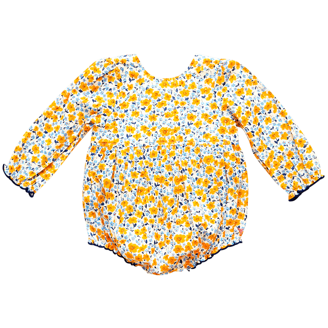 Pink Chicken Baby Amma Bubble - Golden Ditsy Floral - Tadpole