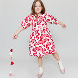 Pink Chicken Girls Evelyn Dress - Valentines Leopard - Tadpole
