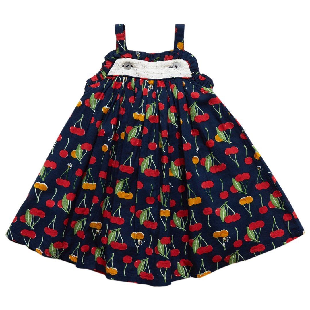 Pink Chicken Renata Dress - Cherries - Tadpole
