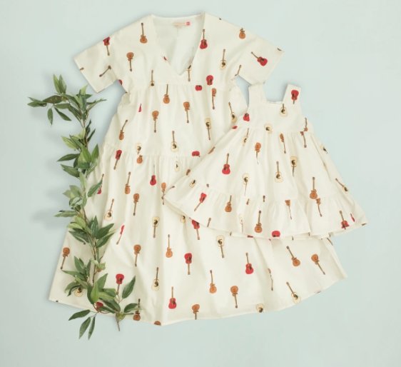 Pink Chicken Vintage Guitar Kit Dress - Tadpole