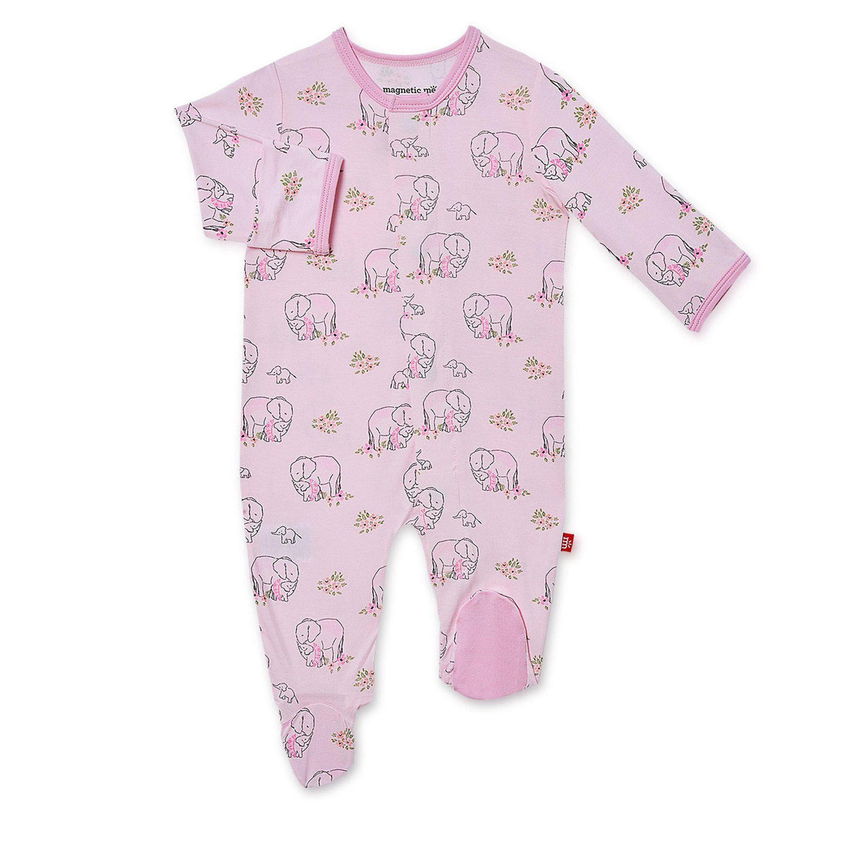 Pink Love You a Ton Modal Footie - Tadpole