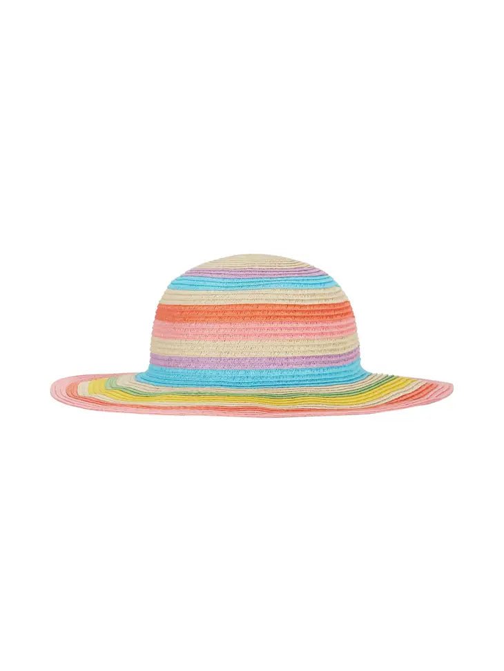 Rainbow Striped Sunhat - Beige Rainbow - Tadpole