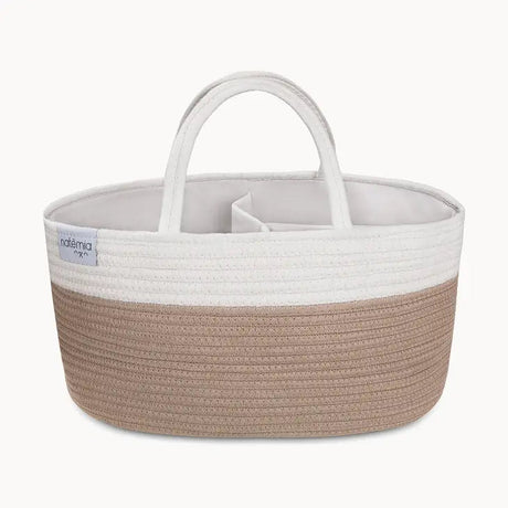 Rope Diaper Caddy Organizer in Beige Mini - Tadpole
