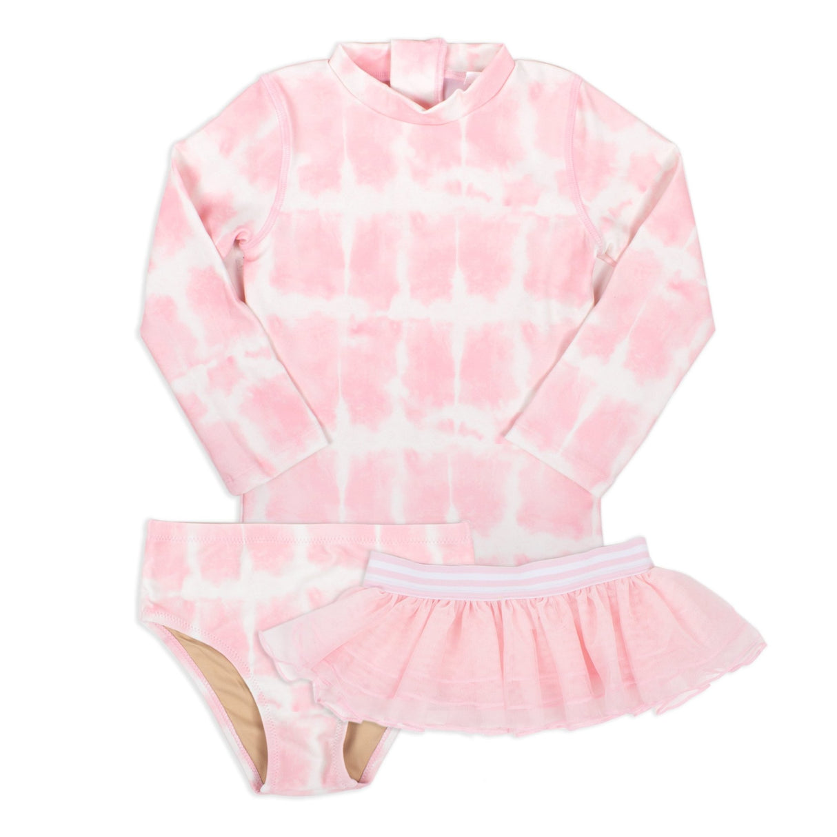 Shade Critters Rashguard Set w/Tutu- Pink Tie Dye - Tadpole