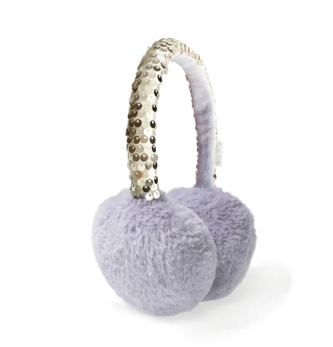 Shimmer Sequin Earmuffs Lilac - Tadpole