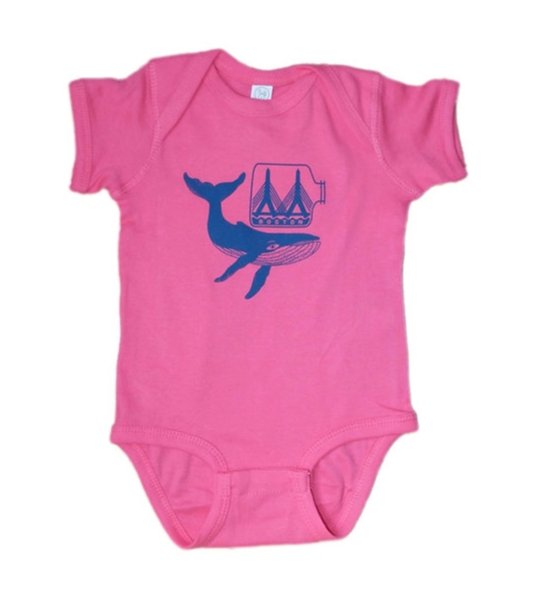 Sidetrack Products Boston Whale Onesie - Hot Pink - Tadpole