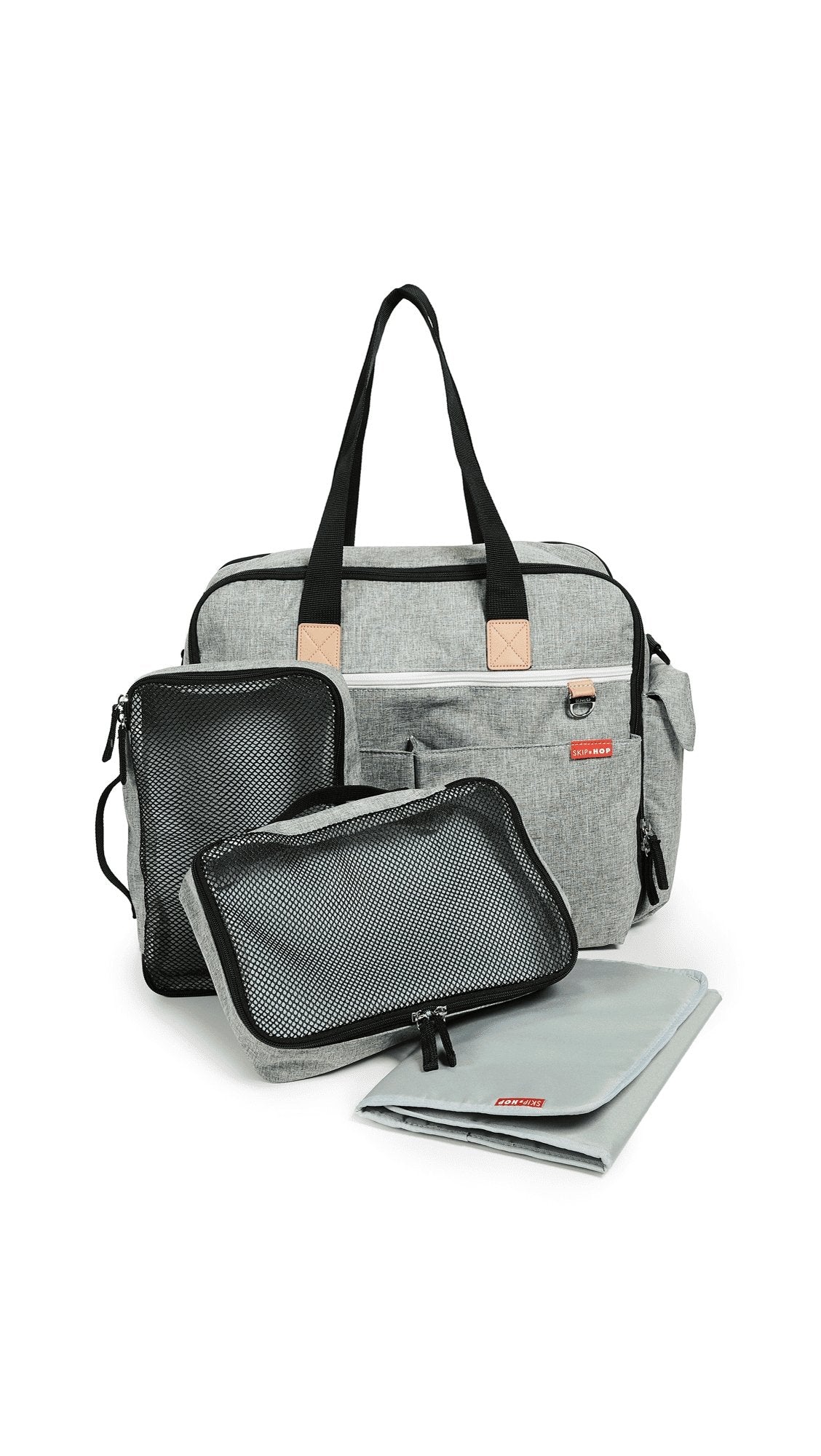 Skip Hop Duo Weekender Diaper Bag - Grey Melange - Tadpole