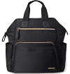 Skip Hop Wide Open Mainframe Diaper Backpack - Black - Tadpole