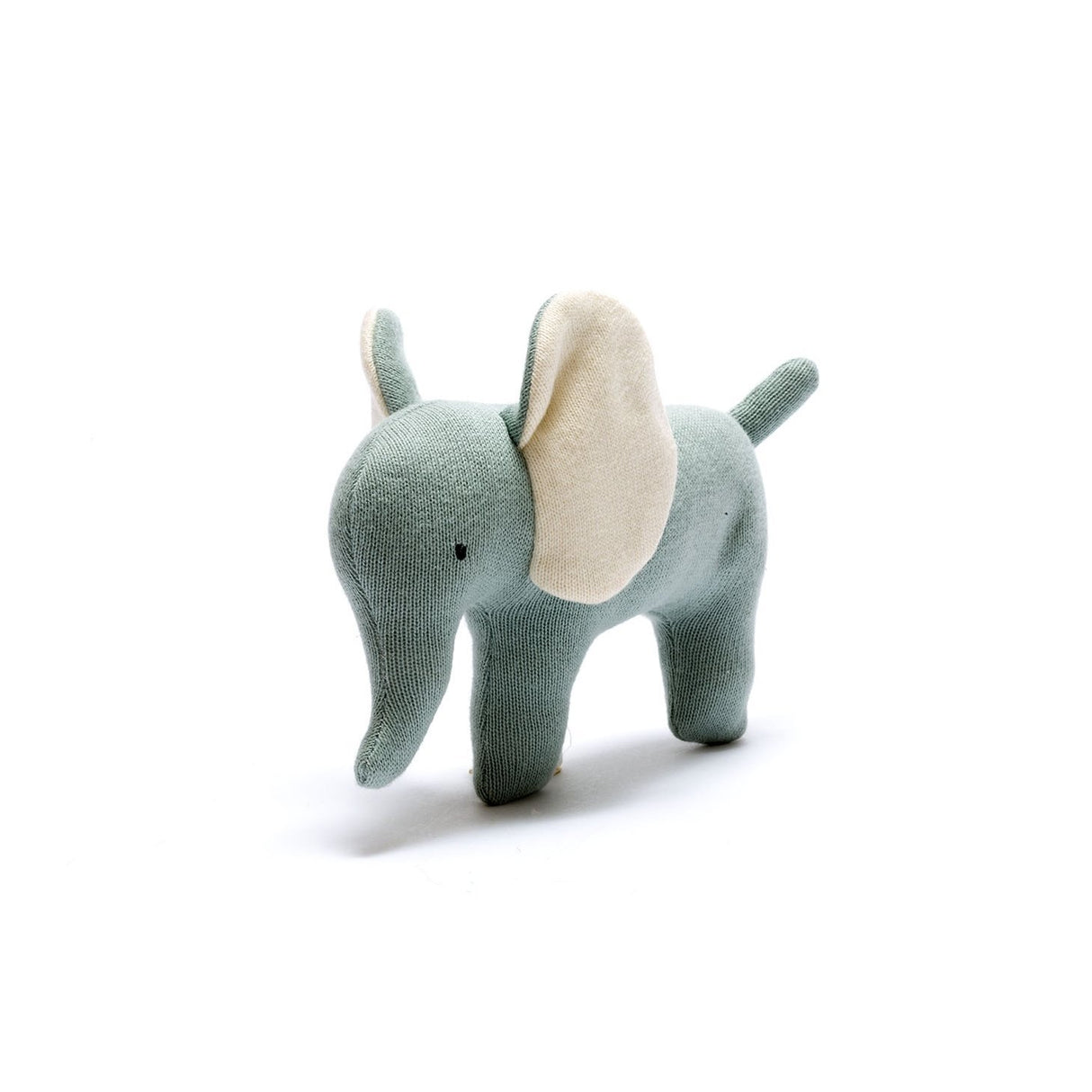 Small Organic Cotton Teal Elephant Plush Toy - Tadpole