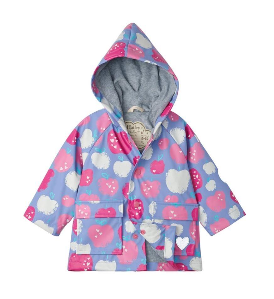 Stamped Apples Raincoat - Tadpole
