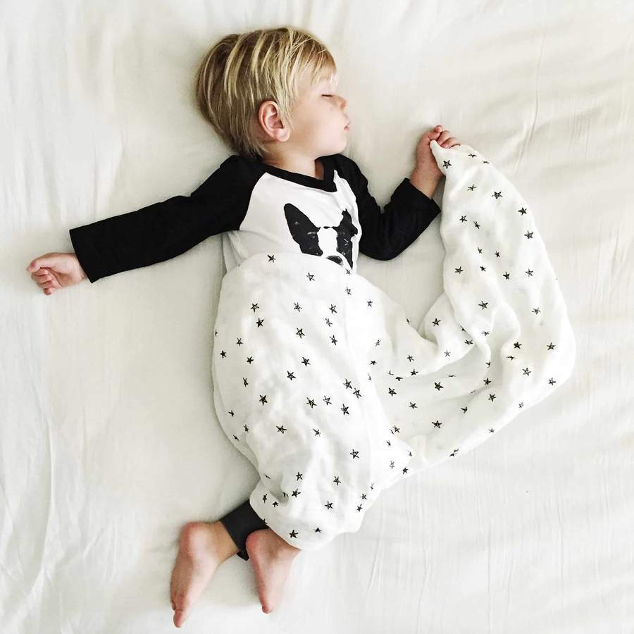 Stars Muslin Swaddle - Tadpole