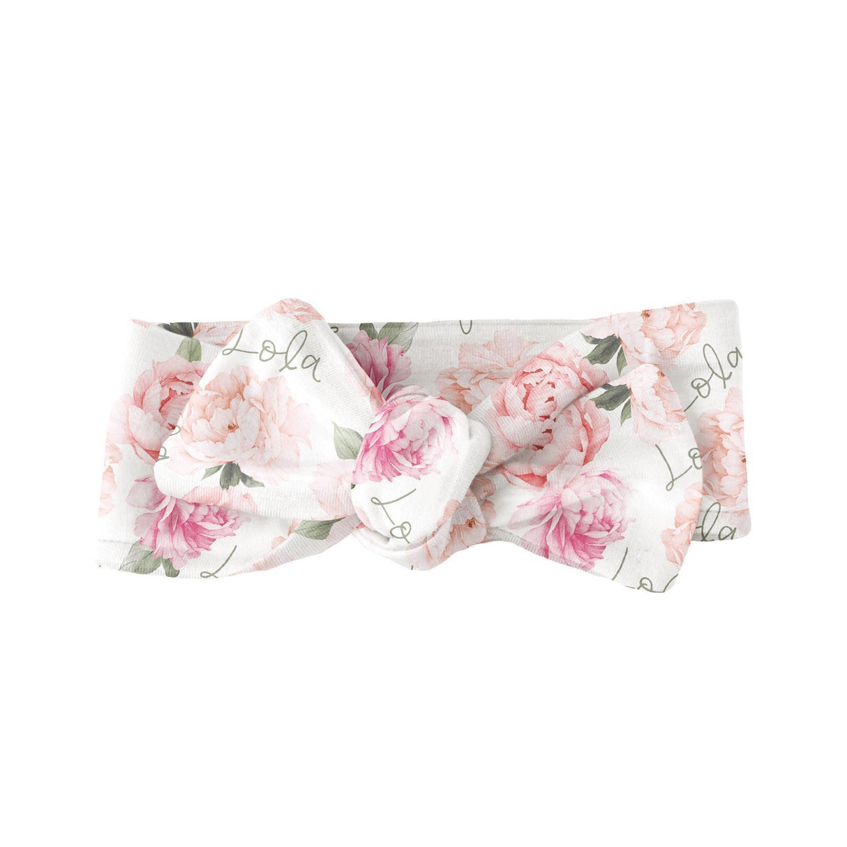 Sugar + Maple Bow - Peach Peony Blooms - Tadpole