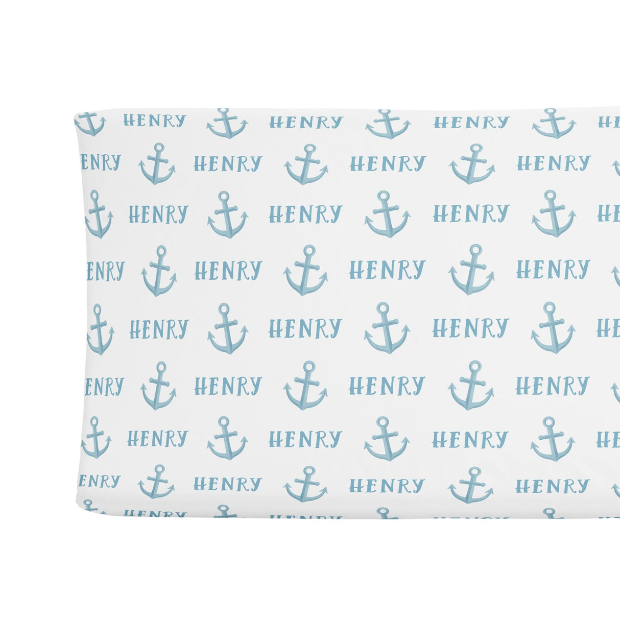 Sugar + Maple Changing Pad Cover - Anchor Blue - Tadpole
