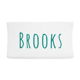 Sugar + Maple Changing Pad Cover - Centered Name - Tadpole