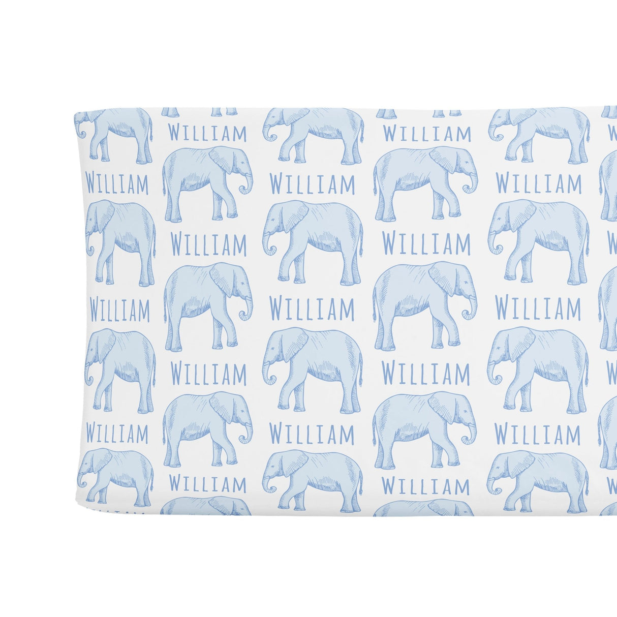Sugar + Maple Changing Pad Cover - Elephant Blue - Tadpole