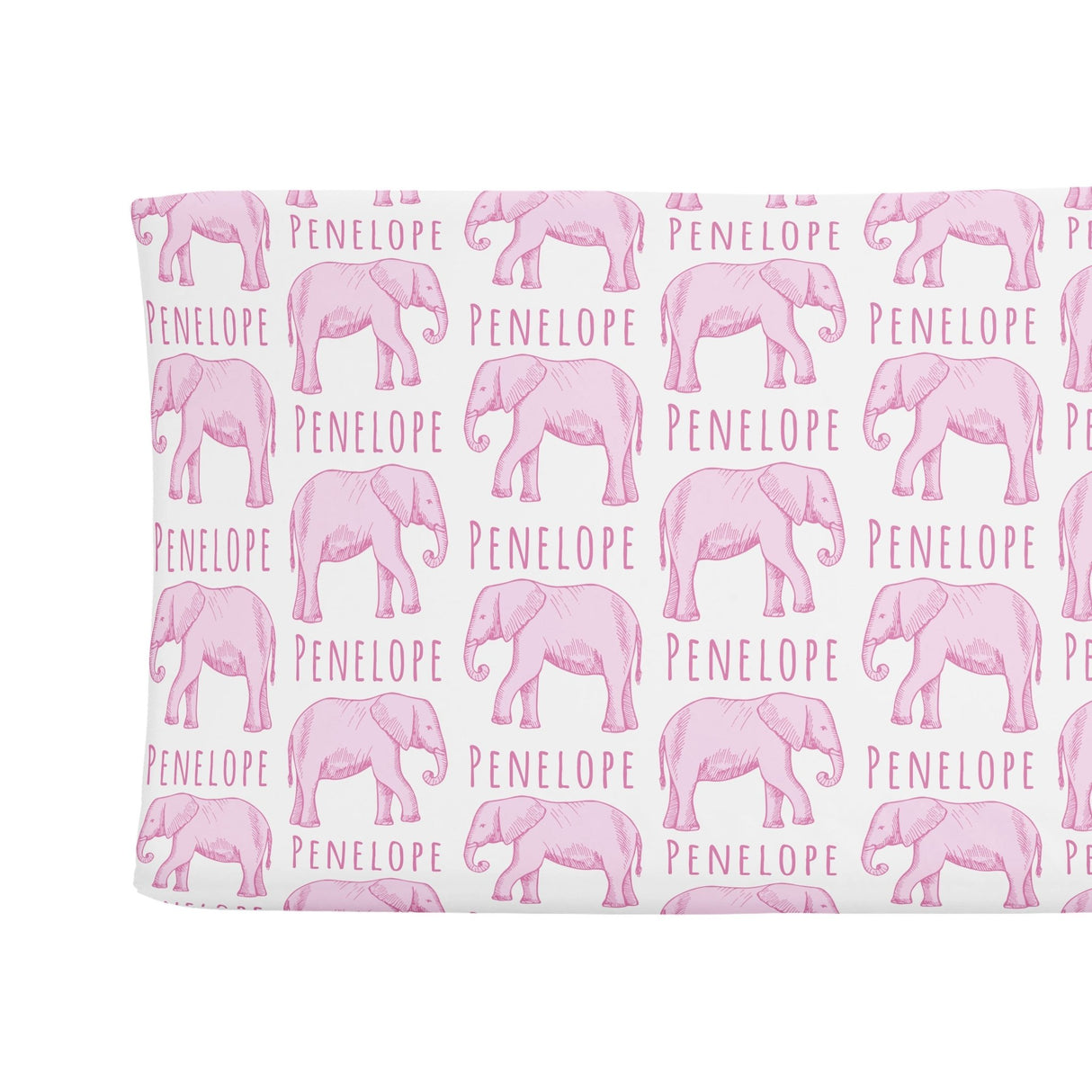 Sugar + Maple Changing Pad Cover - Elephant Pink - Tadpole