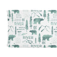 Sugar + Maple Changing Pad Cover - Woodland Green - Tadpole