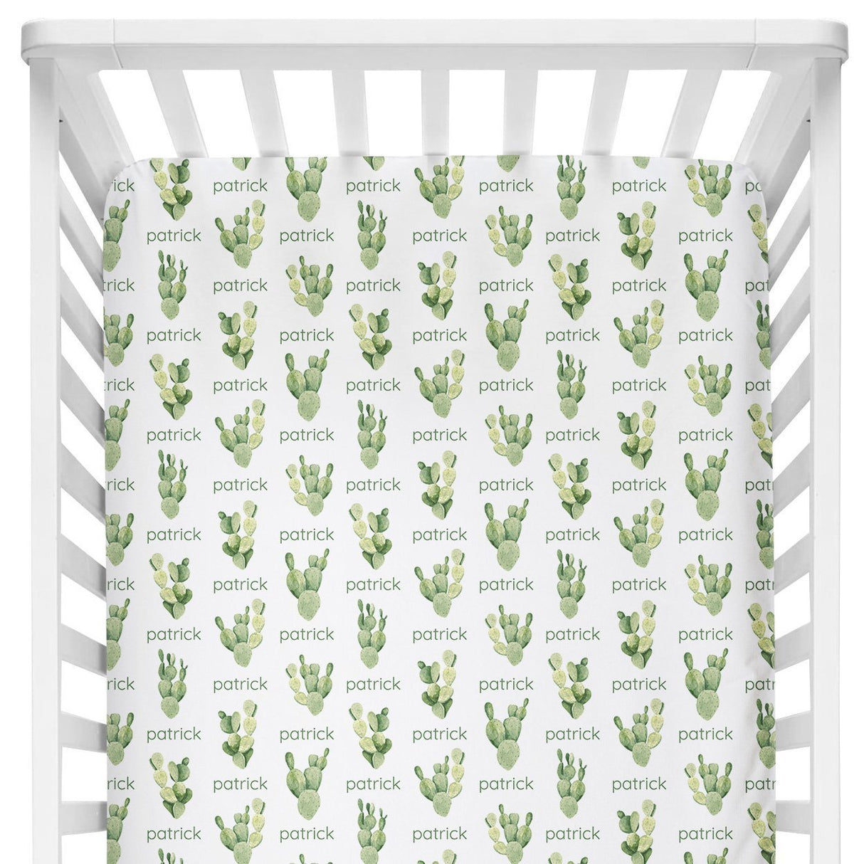 Sugar + Maple Crib Sheet - Cactus - Tadpole