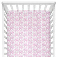 Sugar + Maple Crib Sheet - Elephant Pink - Tadpole
