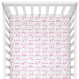 Sugar + Maple Crib Sheet - Flamingo - Tadpole