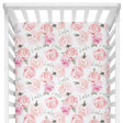 Sugar + Maple Crib Sheet - Peach Peony Blooms - Tadpole