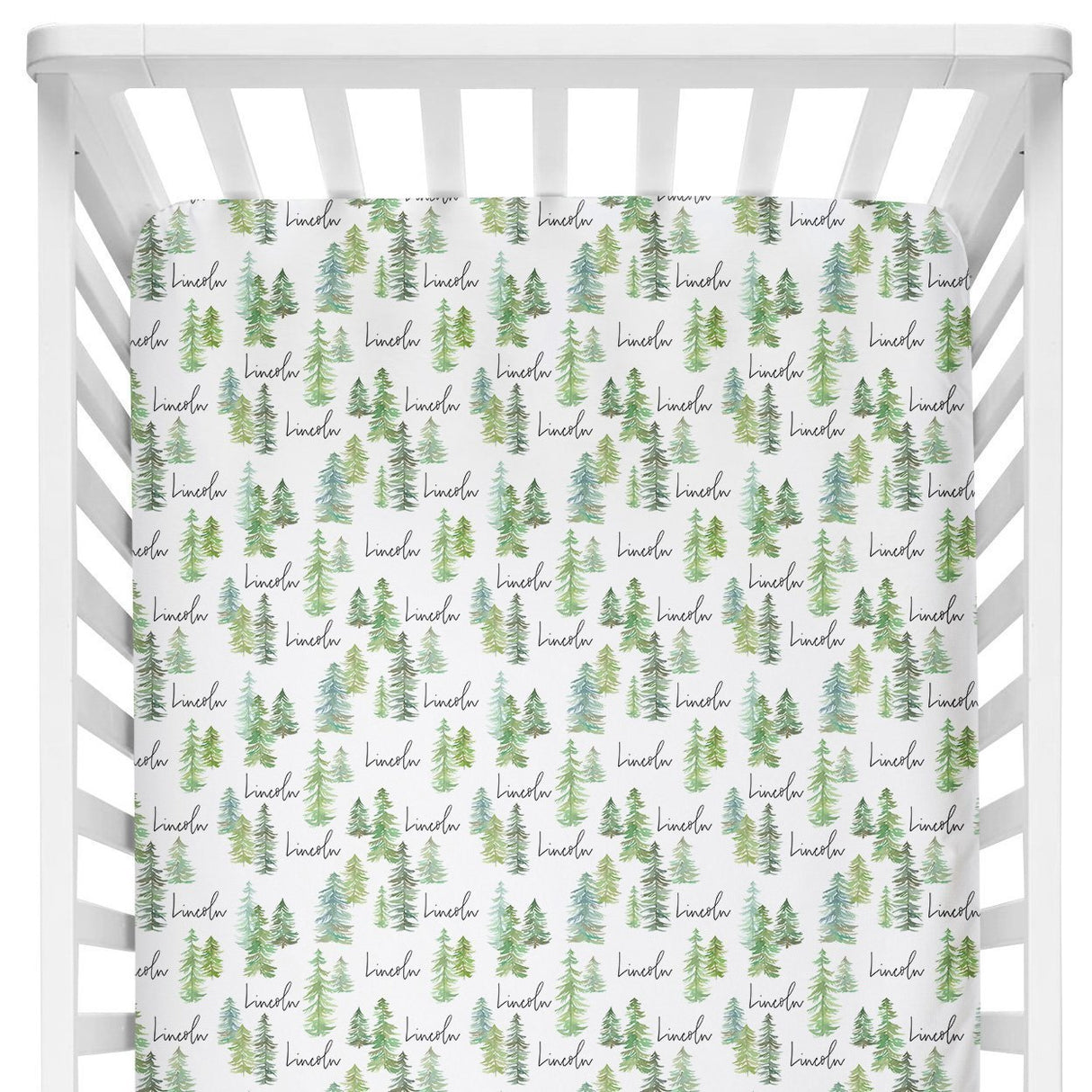Sugar + Maple Crib Sheet - Pine Tree - Tadpole