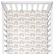 Sugar + Maple Crib Sheet - Rainbow Neutral - Tadpole